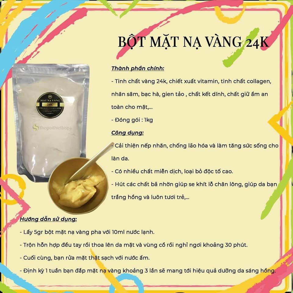 MẶT NẠ VÀNG 24K DƯỠNG DA CĂNG BÓNG VÀ TƯƠI TRẺ