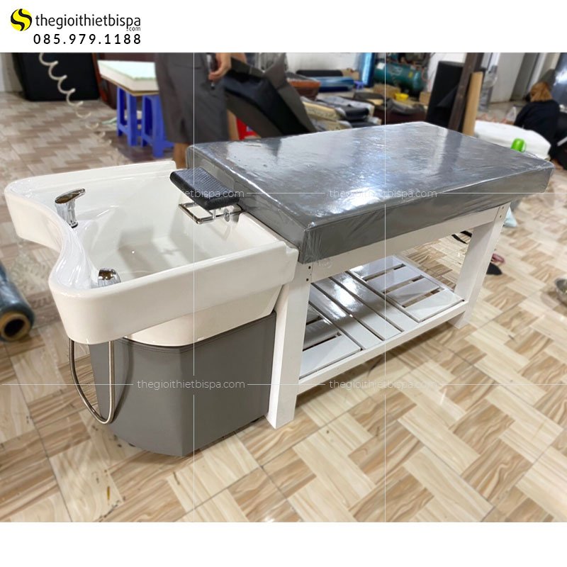 Giường Gội 2in1 Chân Gỗ Bồn Su Tai Thỏ