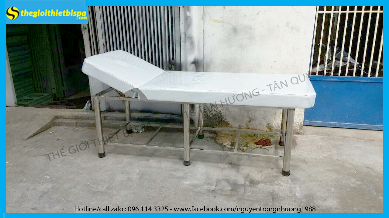 Giường Massage Chân inox Có Nâng Đầu