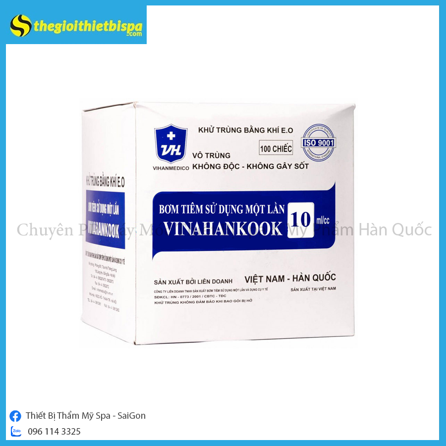 Bơm Kim Tiêm Vinahankook Sử Dụng 1 Lần 10cc/10ml Bơm Kim Tiêm Vinahankook Sử Dụng 1 Lần 10cc/10ml