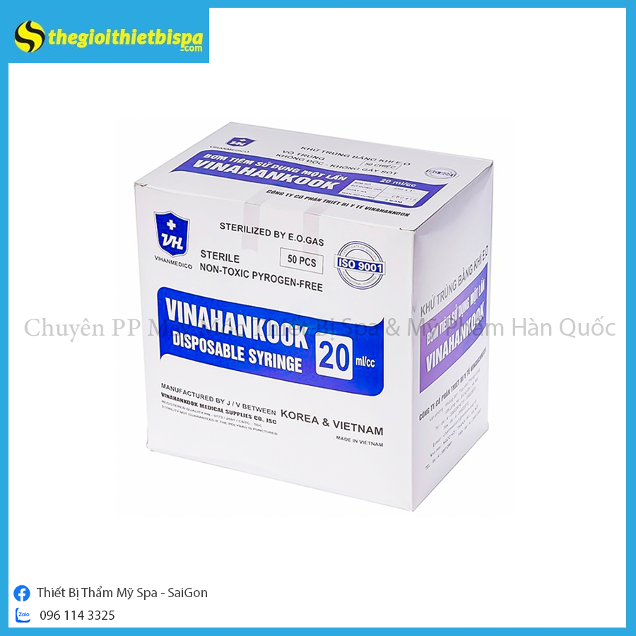 Bơm Kim Tiêm Vinahankook Sử Dụng 1 Lần 20cc/20ml
