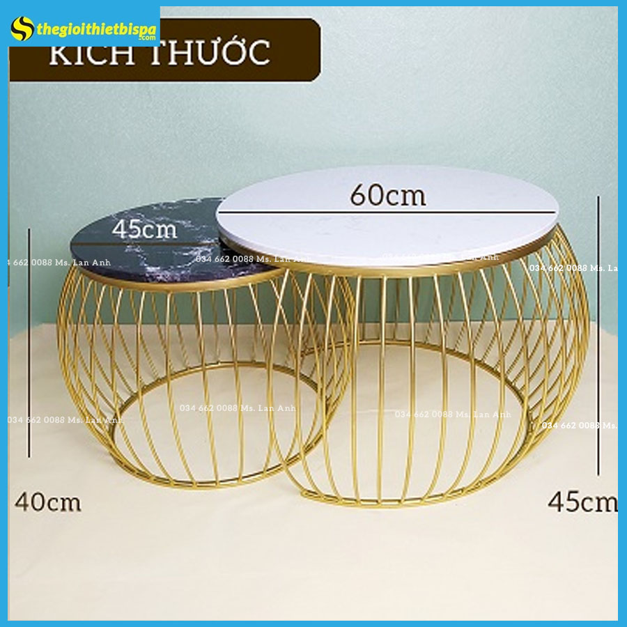 Bàn Sofa Bàn Mặt Đá Cẩm Thạch Tròn