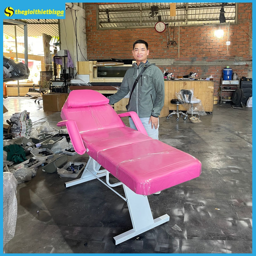 Giường Tiêm Filler ( Nệm Hồng )