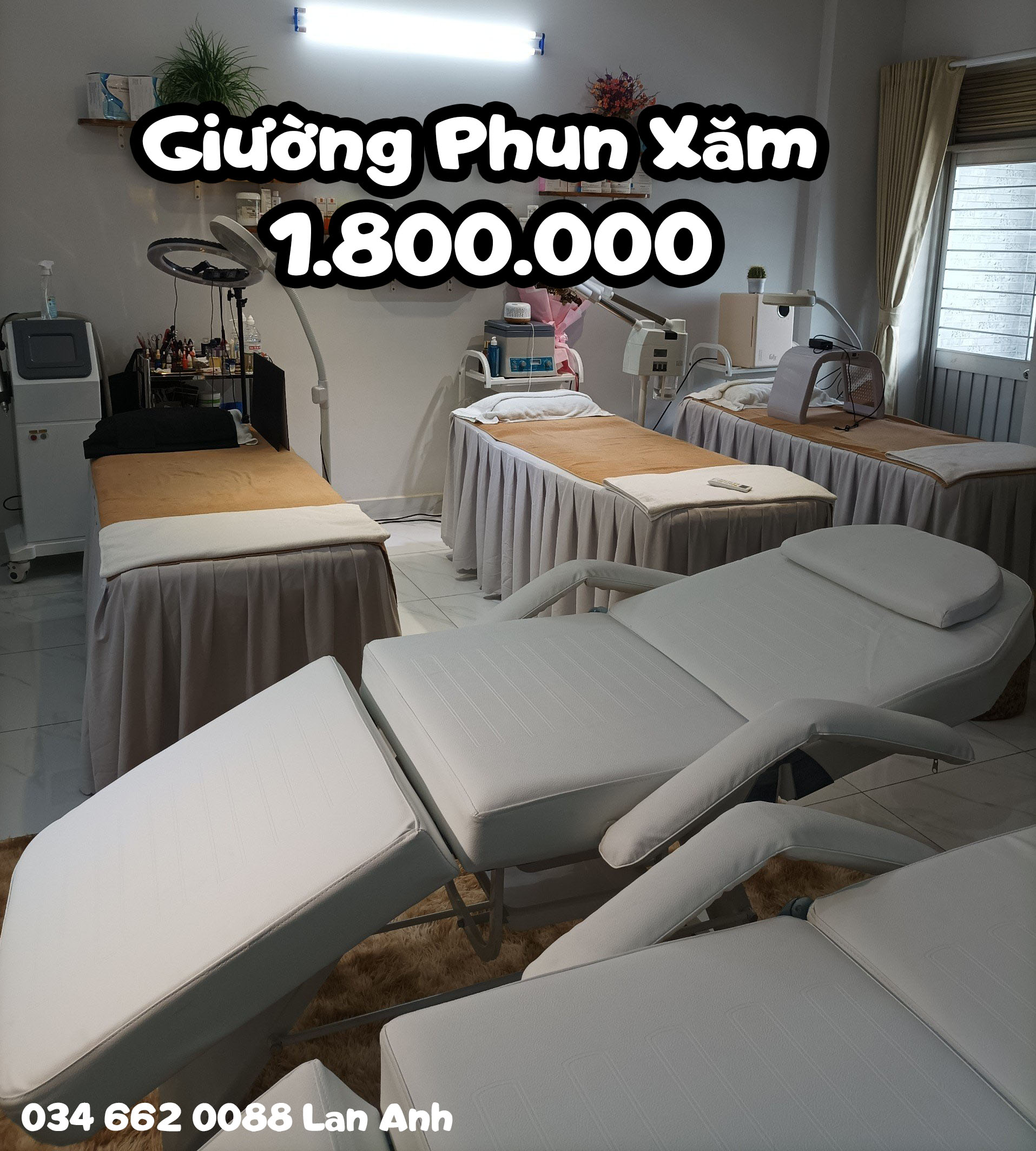 Giường Filler Phun Xăm