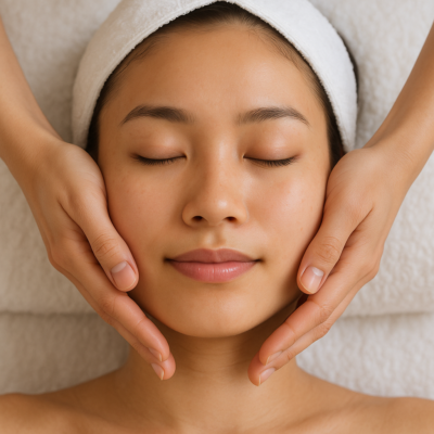 Massage mặt nhẹ nhàng