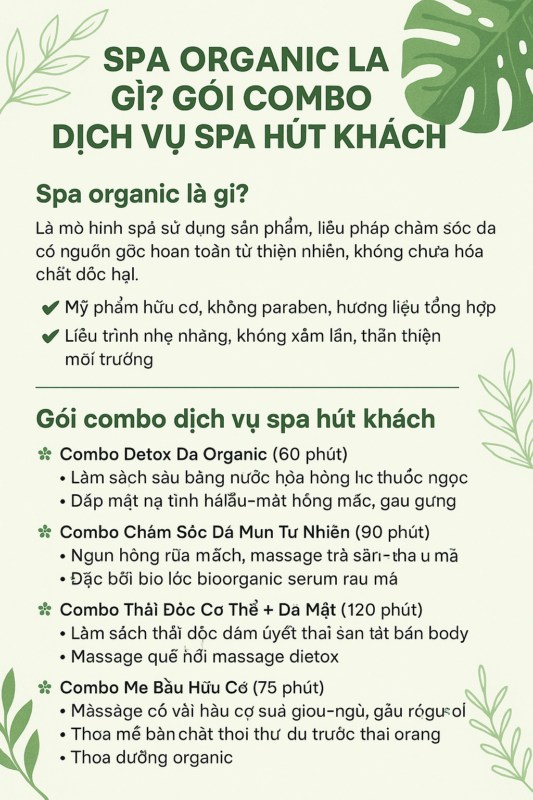 Spa Organic Là Gì? Gói Combo Dịch Vụ Spa Hút Khách Không Thể Bỏ Qua